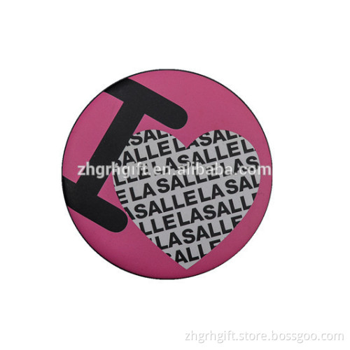 High Quality 45mm Round Custom Pink Button Badge